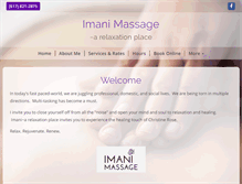 Tablet Screenshot of imanimassage.com